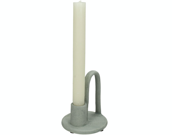 Candle Stick Fine Earthenware Blue