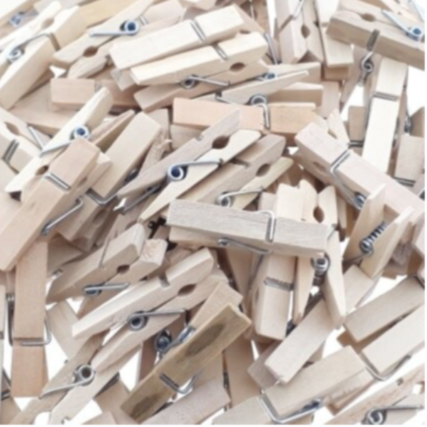 Knijper naturel 5 stuks