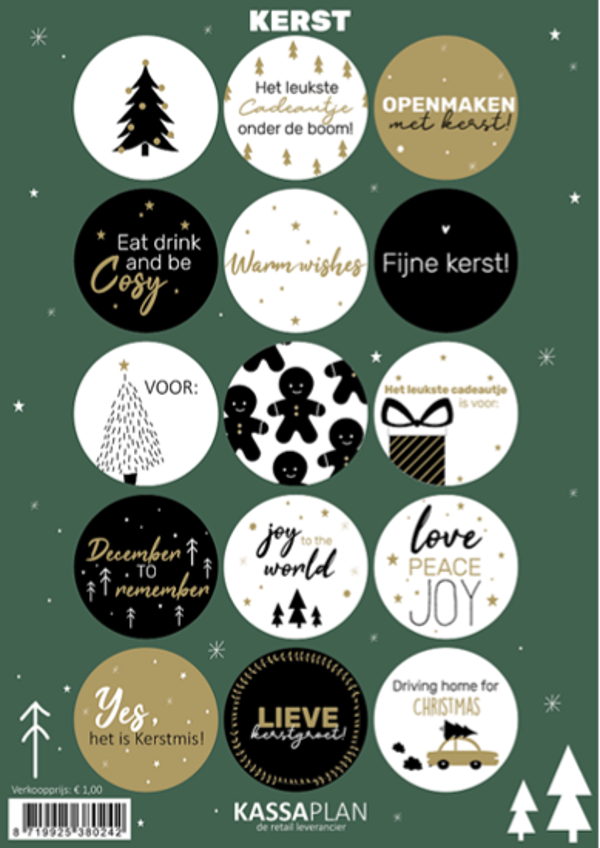 Stickervel Kerst