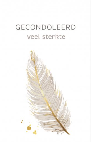 Kaart, Gecondoleerd veel sterkte