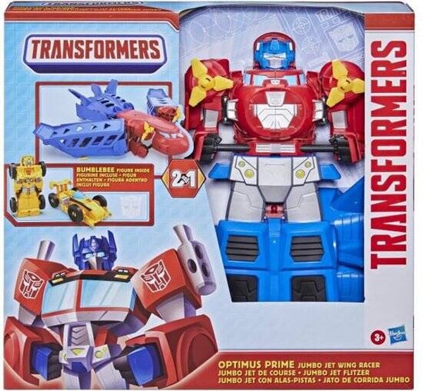 Transformers - Optimus Prime Jumbo Jet met hommel racen auto van 11 cm - 3 jaar - 38 cm