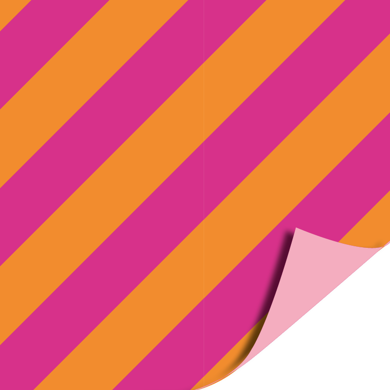 Cadeaupapier - stripes Pink/Orange