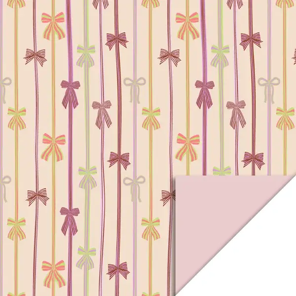 Cadeaupapier Bow parade peach - pink