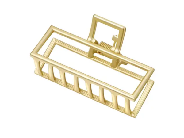 Rechthoekige metalen haarklem