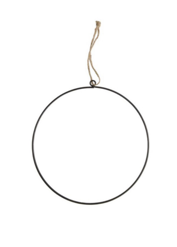 hang cirkel metaal ø28cm zwart