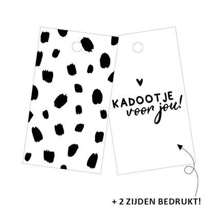 Cadeaulabel Dots/Kadootje voor jou!