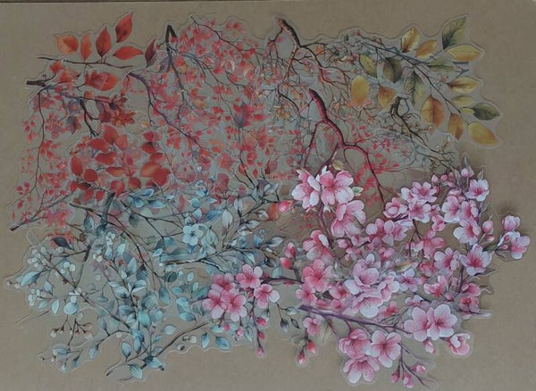 STICKERS | bladeren seizoenen 28 stuks