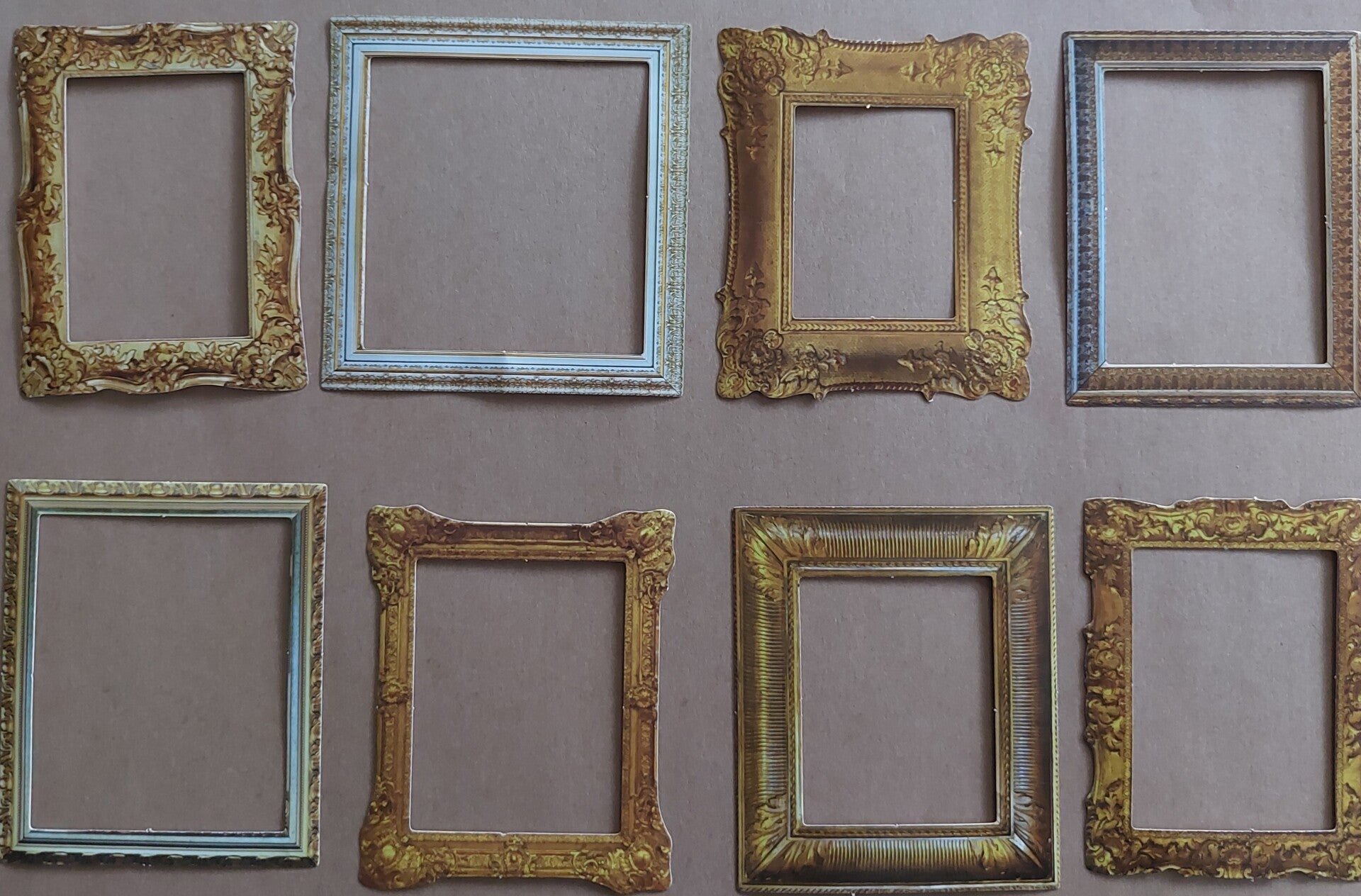 PAPIERTJES | lijsten vierkant goud 8 stuks