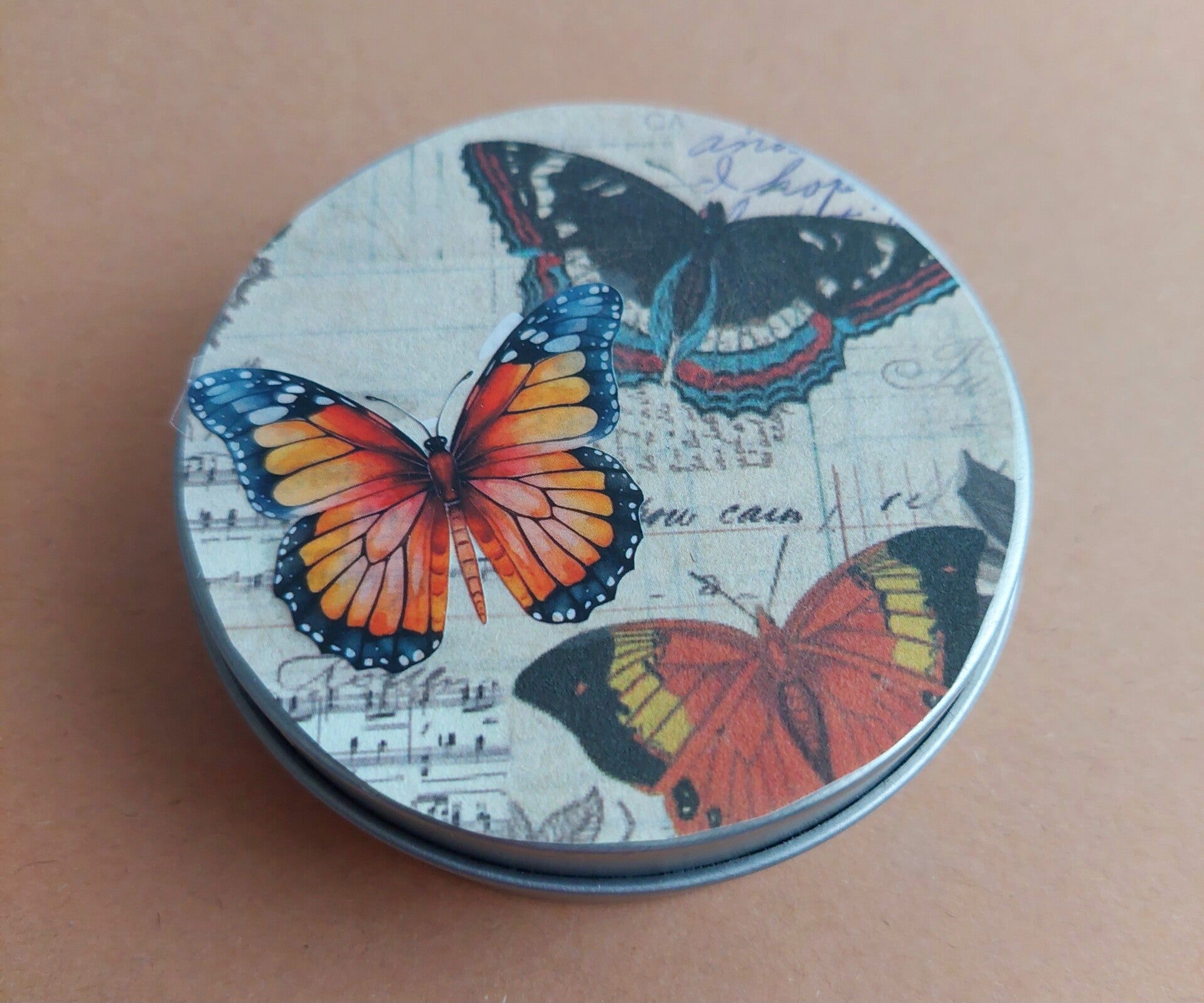 Stickers in rond blikje | vlinders