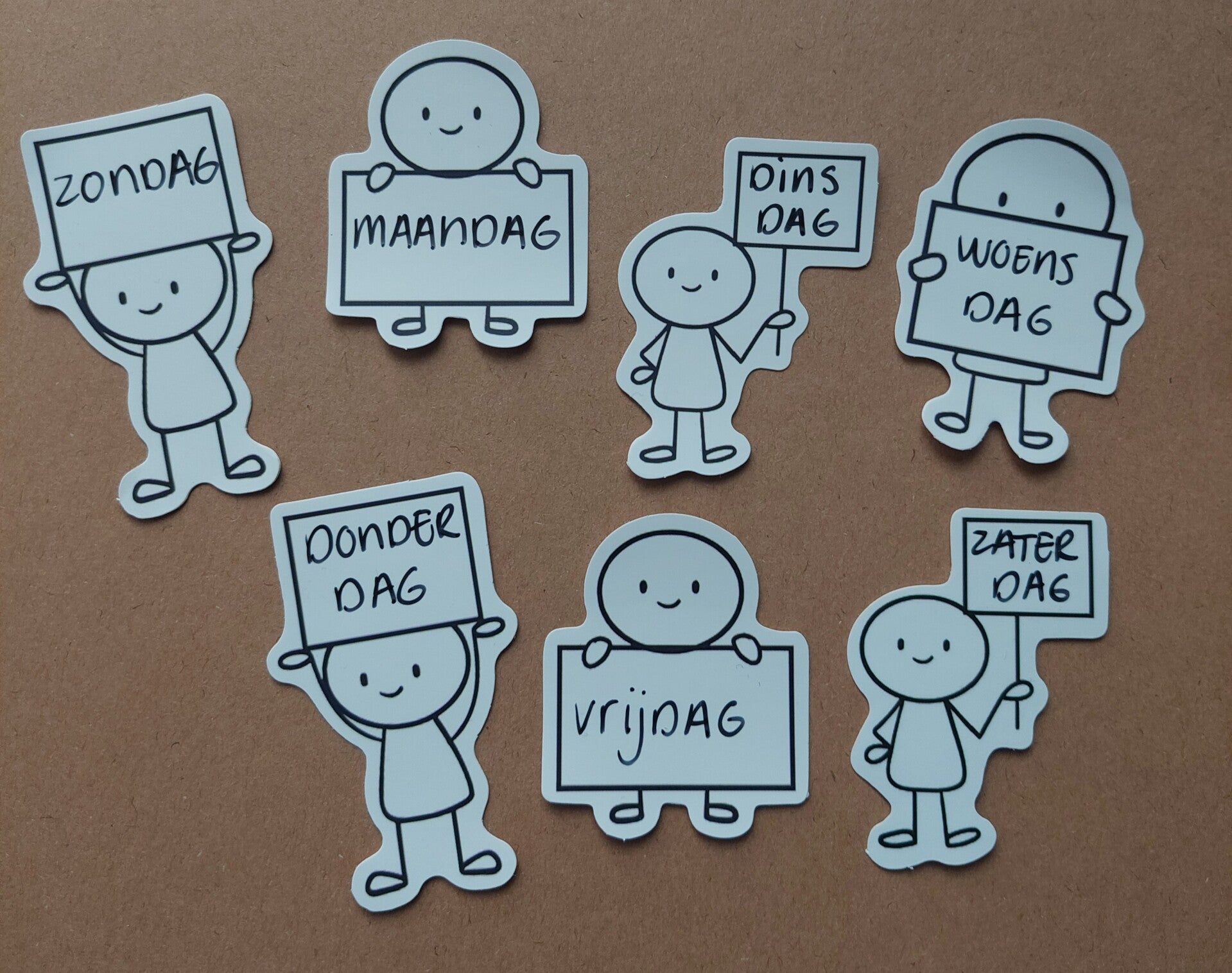 Stickers weken/maanden | cartoon