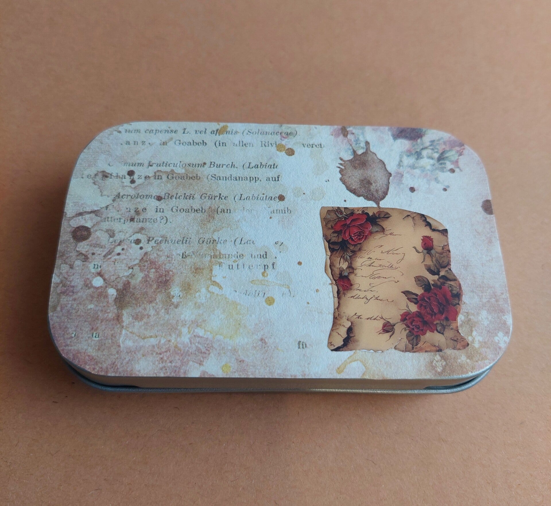 Stickers in blikje | vintage bloemen