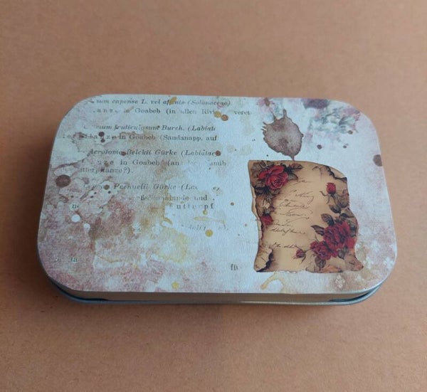 Stickers in blikje | vintage bloemen