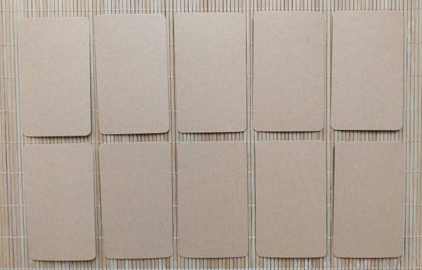 PAPIERTJES | bruine kaartjes 10 stuks