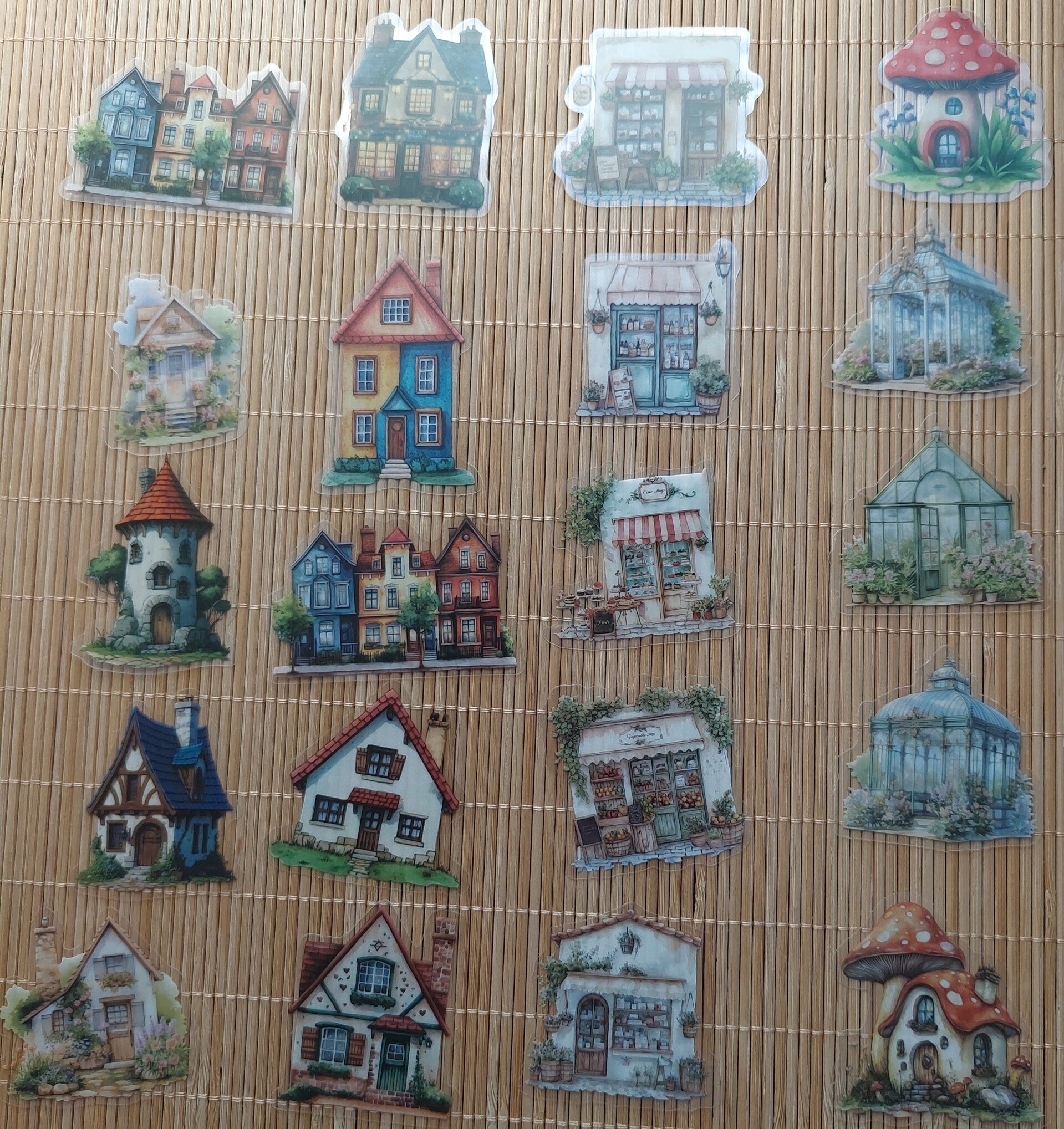 STICKERS | huizen 20 stuks