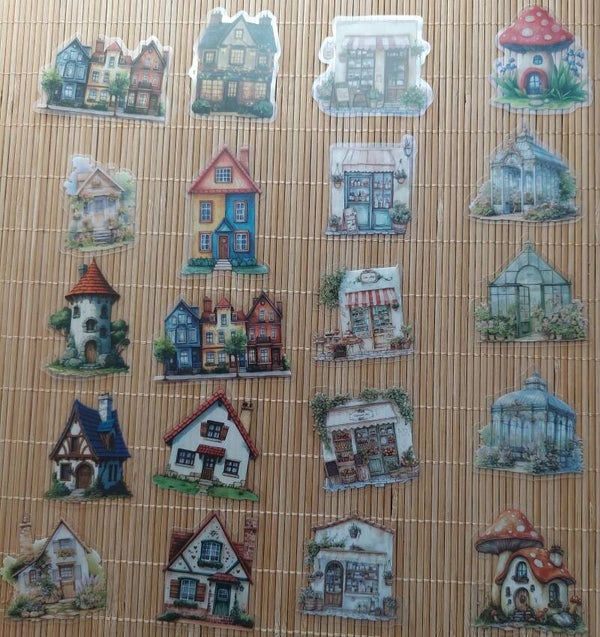 STICKERS | huizen 20 stuks