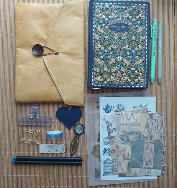Journal met accessoires luxe| blauw