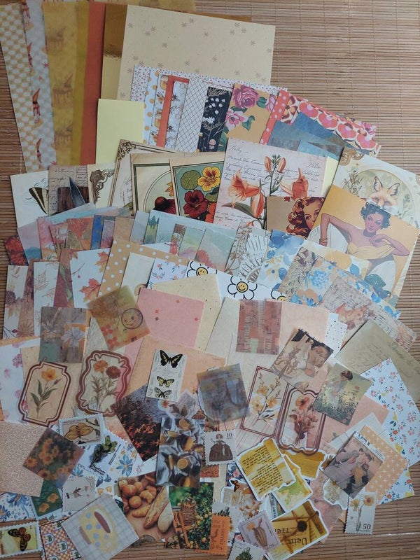 Papierpakket | combinatie geel/oranje