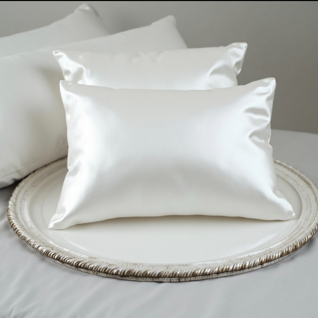 Set of 2 Natural White UNDYED 22 Momme Silk Pillowcases -  OEKO-TEX® Standard 100 certified