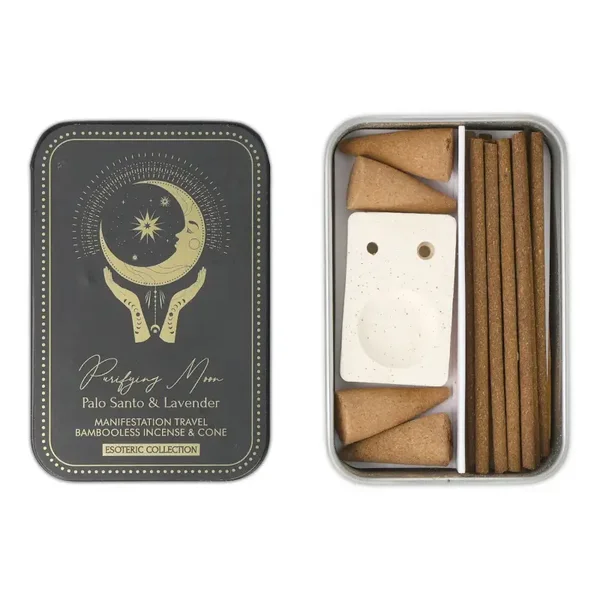 Räucherwerk Esoteric Collection Purifying Moon & Halter in Schiebedose aus Blech