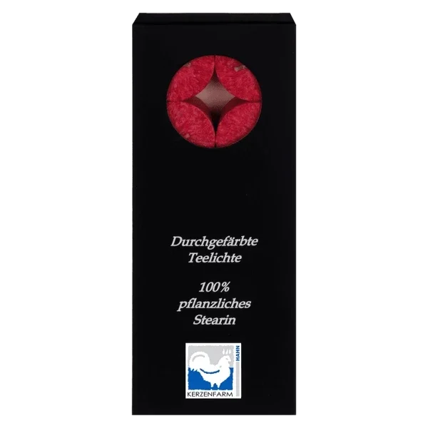 Stearin Teelichte - rot 10er