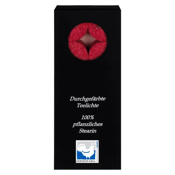 Stearin Teelichte - rot 10er