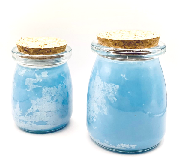 Fleur de Givre - Bleu Givré - Pots en verre (médium et small)