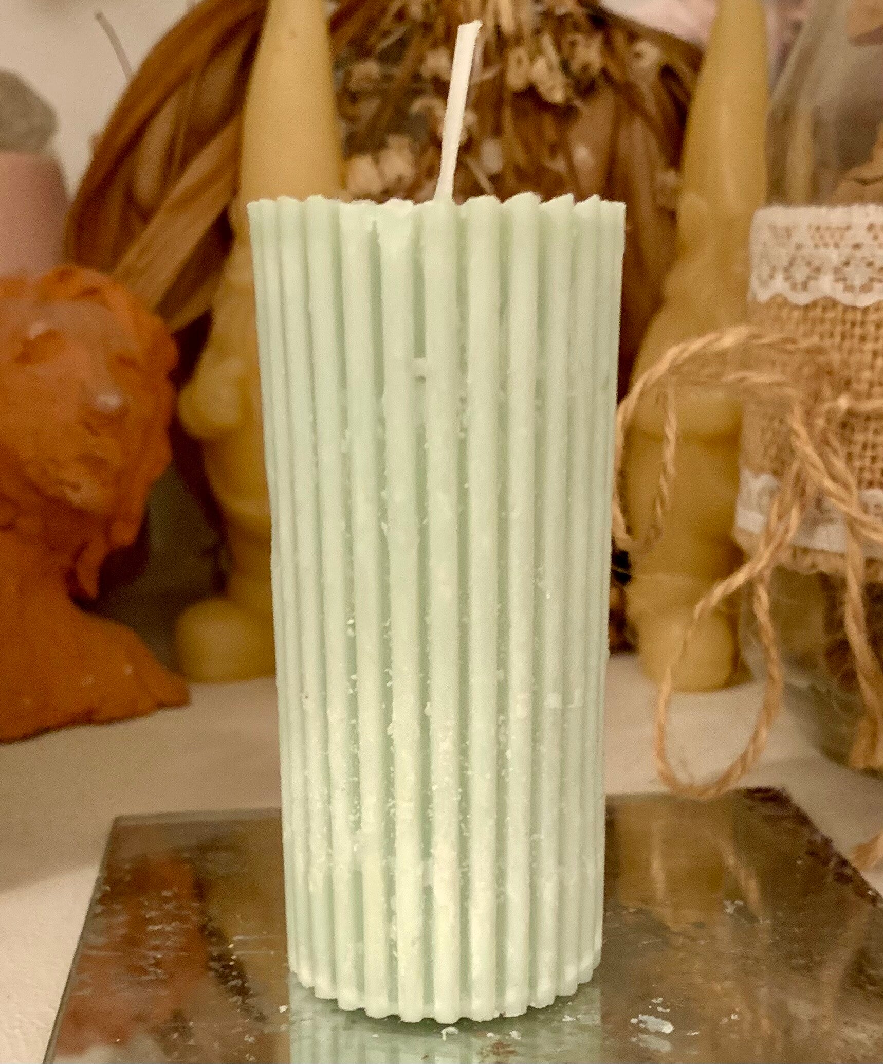 Promenade boisée - Matcha - Ronde striée