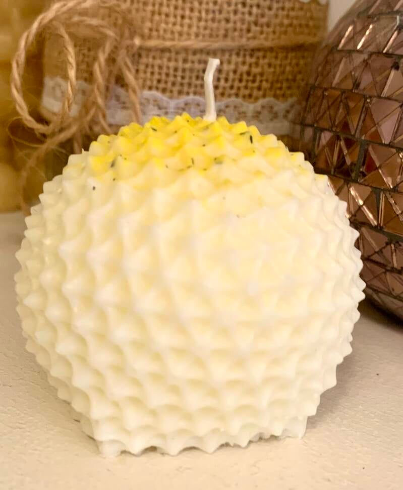 Sphère écaillée - Thé au Citron - huiles essentielles de Bergamot, Citron, Lavande, Orchidée, Vanille