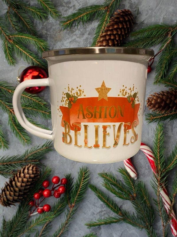 Children's Believe Christmas mug