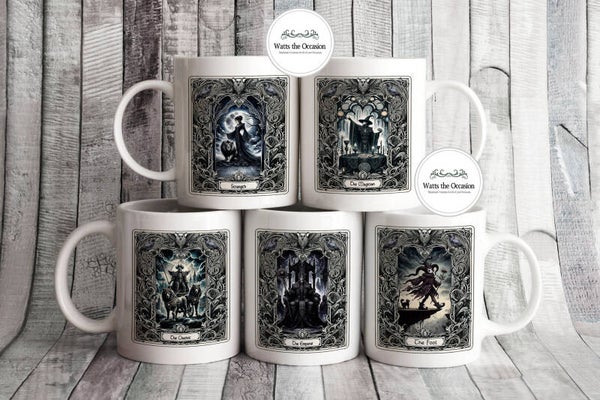 Tarot card mugs