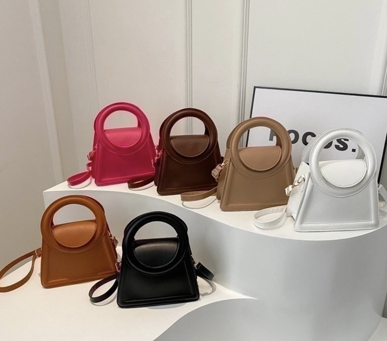 Medium Pu Leather Solid Color Classic Style Flip Cover Crossbody Bag
