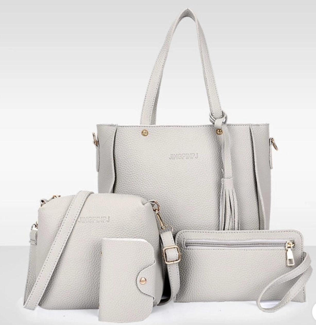 Women's Medium Pu Leather Solid Color Vintage Style Classic Style Bucket Zipper Bag Sets