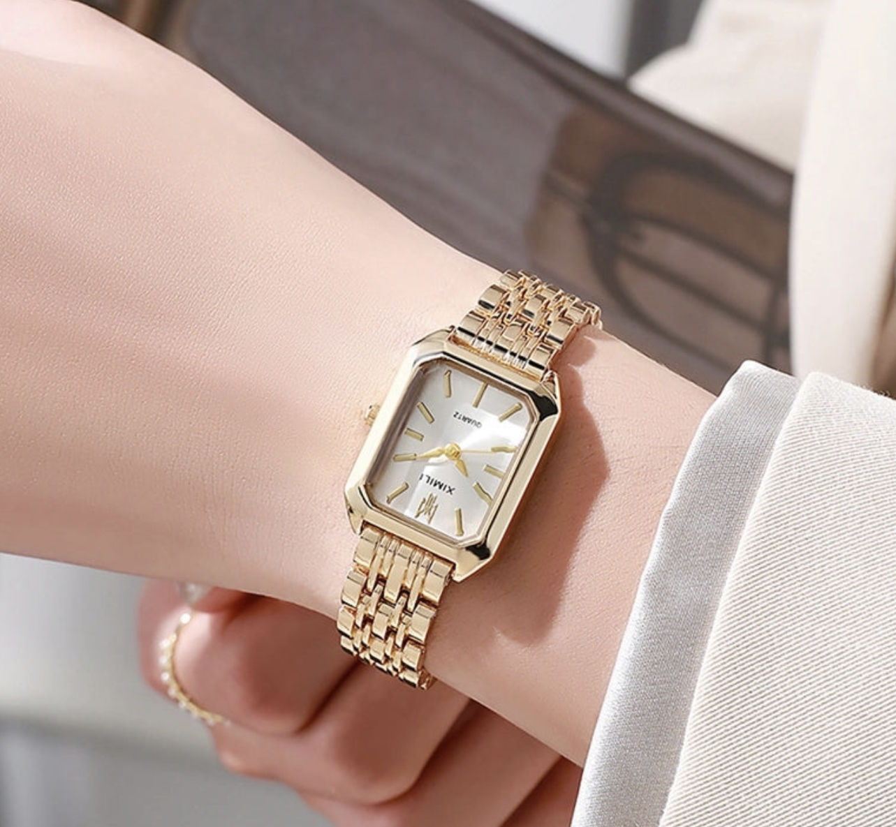 Stainless Steel Women's Business Casual Quartz Watch Light Luxury