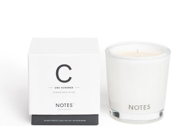 Notes Scented Candle C - Hundred Large