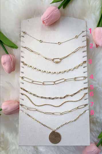 Colliers dorés en acier inoxydable