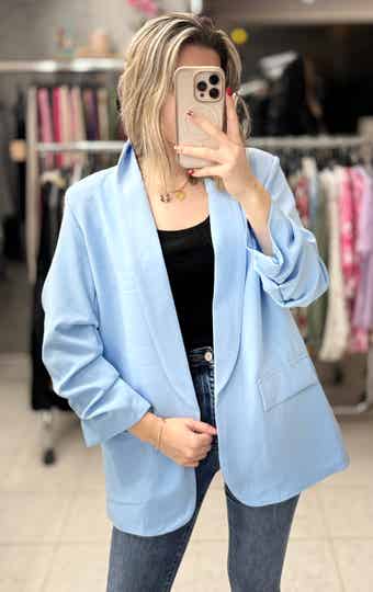 Veste blazer manches retroussées