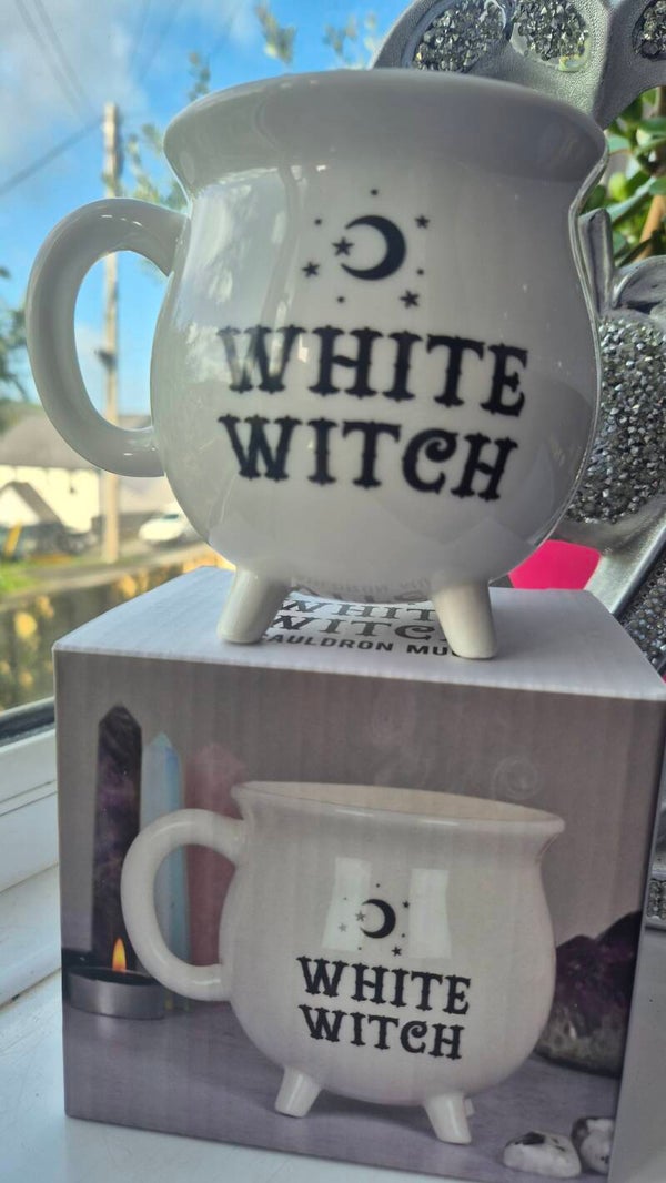 White witch mug