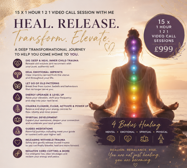 15 x 1 hour video call 1-2-1 healing sessions package