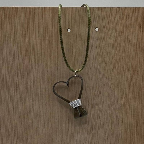 Halsketting "Door" Hartje zilver