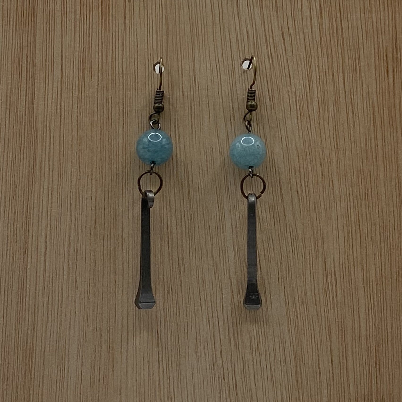 Oorbellen " Fado" Aquamarijn