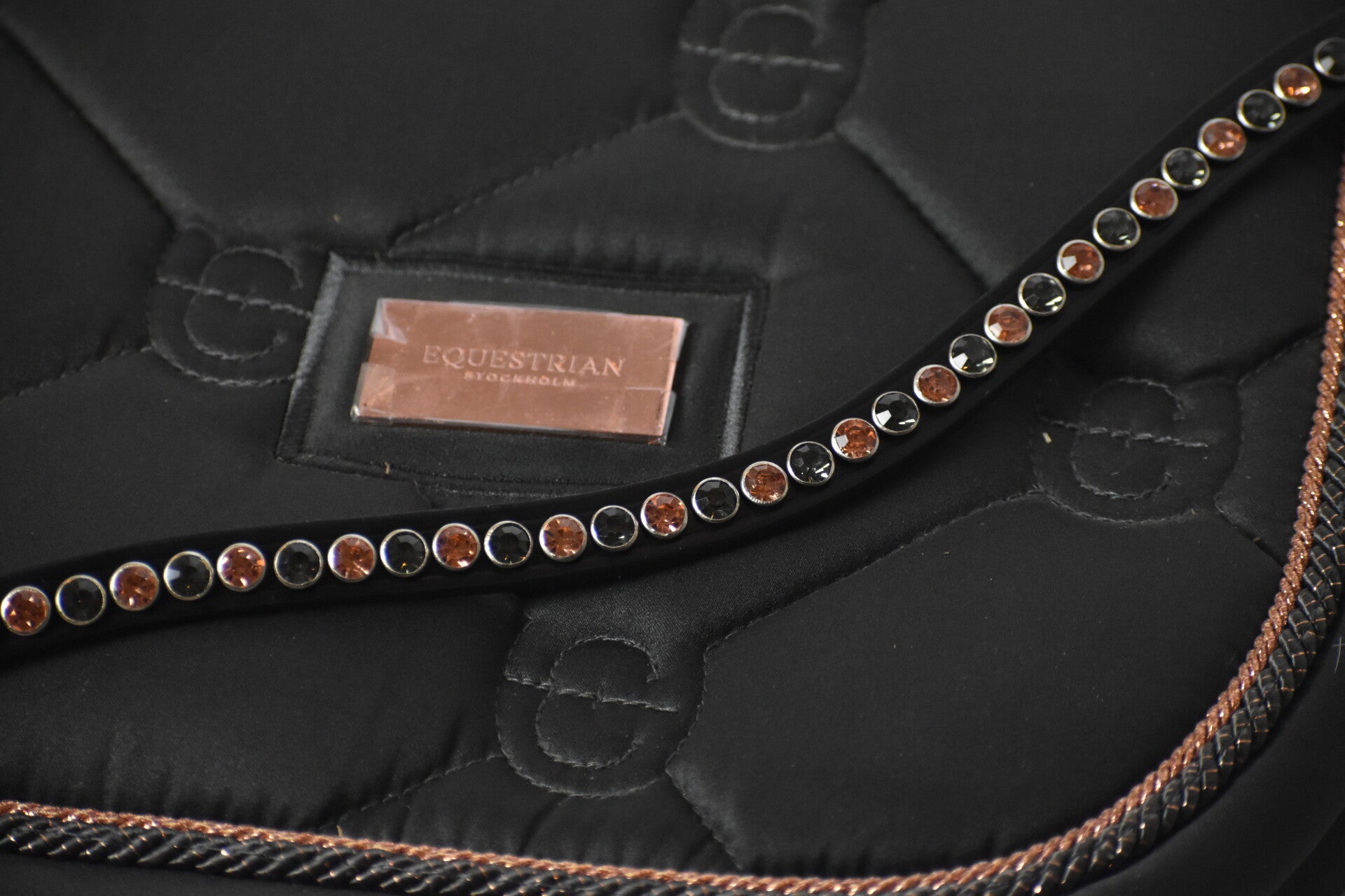Equestrian Stockholm Dark Sky &amp; roségoud/grijs Crystal