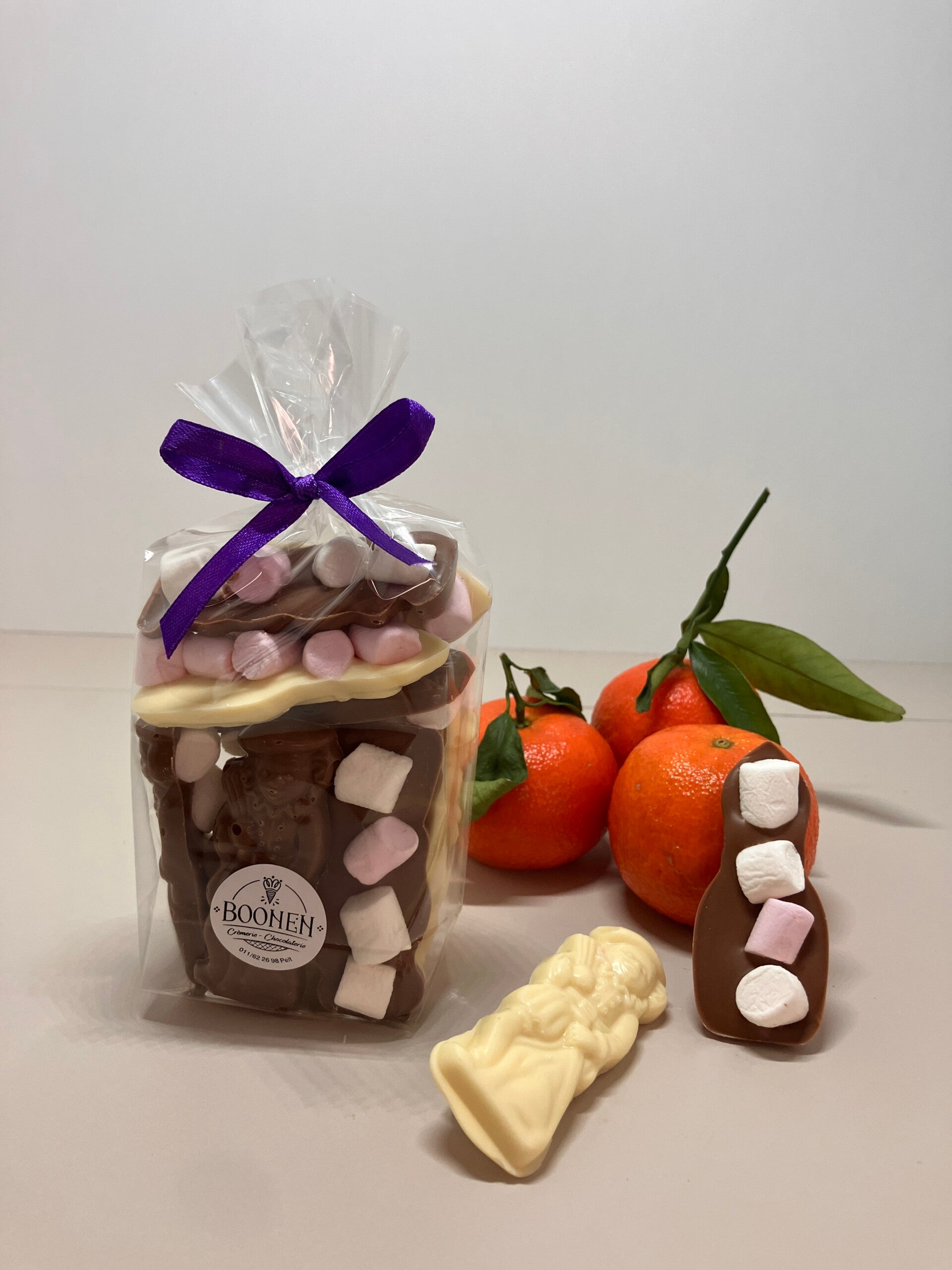 Sint en piet plakjes met mini marshmallows