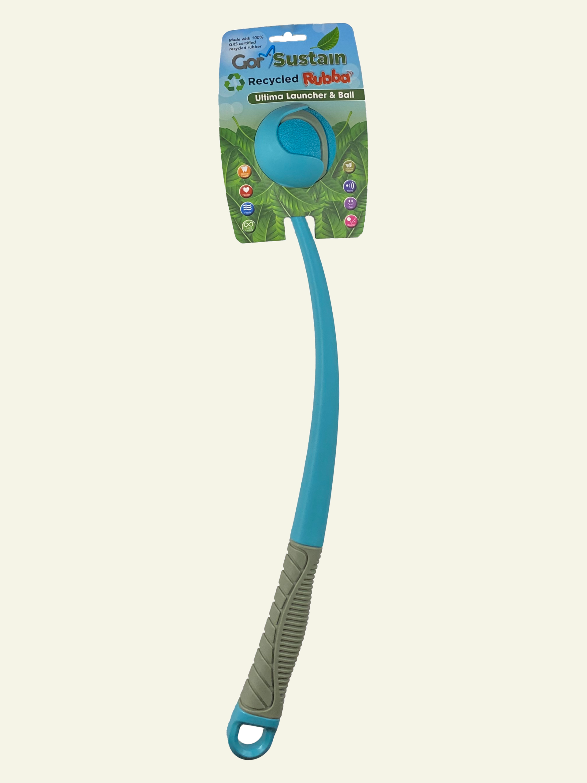 Rubba Ultima Launcher & Ball Medium (6.5cm) Blue