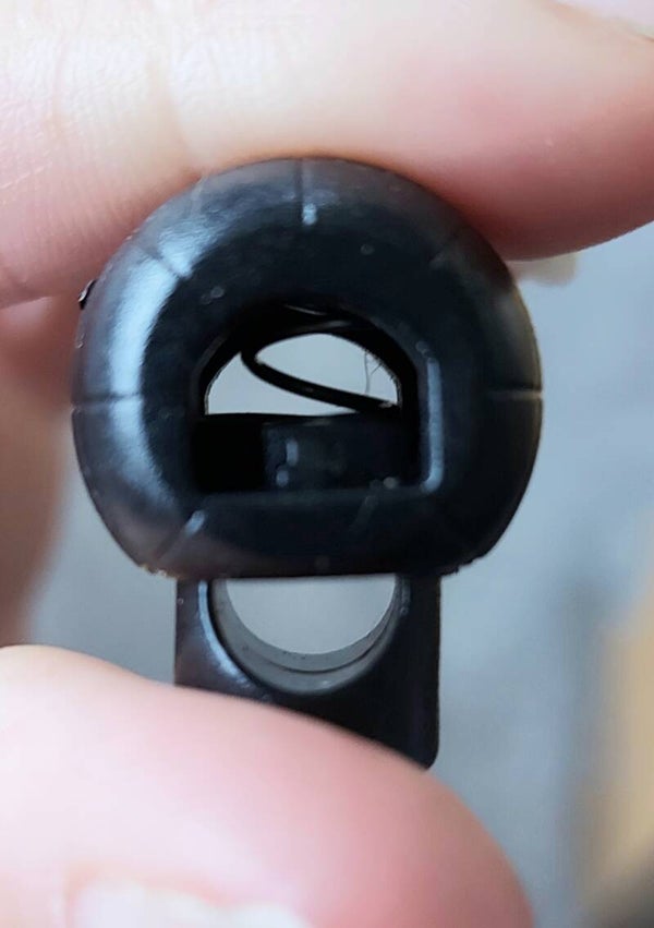 Plastic Ball Spring Toggle in Black