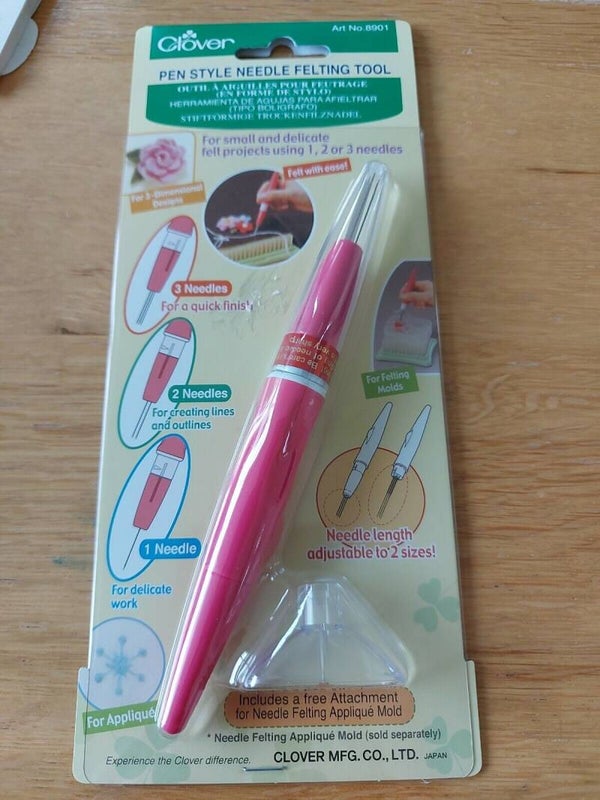 Clover 1, 2 or 3 Pen Style Needle Felting Tool Adjustable Size