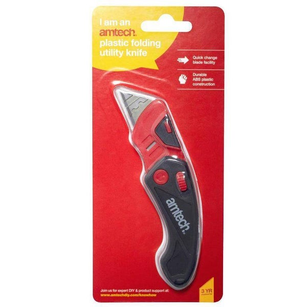 Amtech plastic folding utility knife,