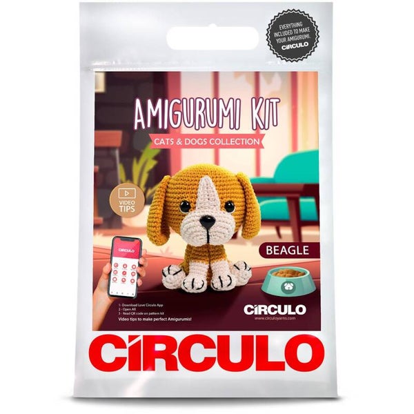 CIRCULO CROCHET AMIGURUMI KIT, DOG, BEAGLE