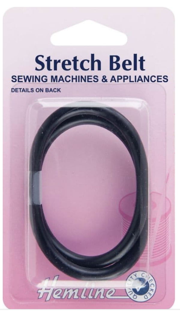 Hemline Machine Stretch Belt, Multi purpose black rubber belt. 6mm diameter
