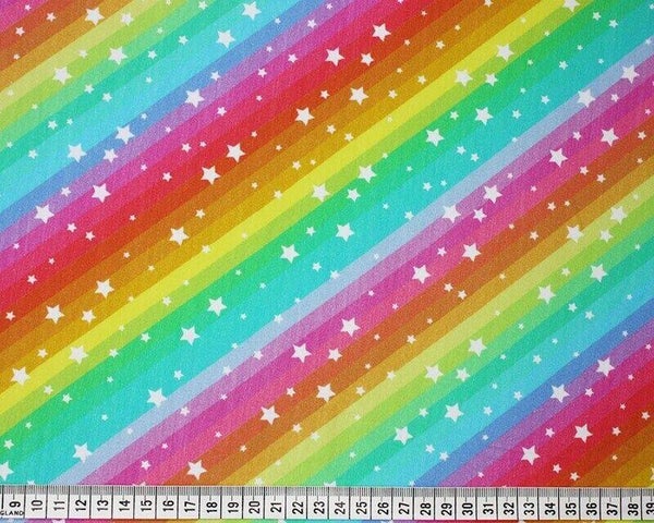 95% Cotton,3% Spandex fabric.Little Johnny Rainbow Stars