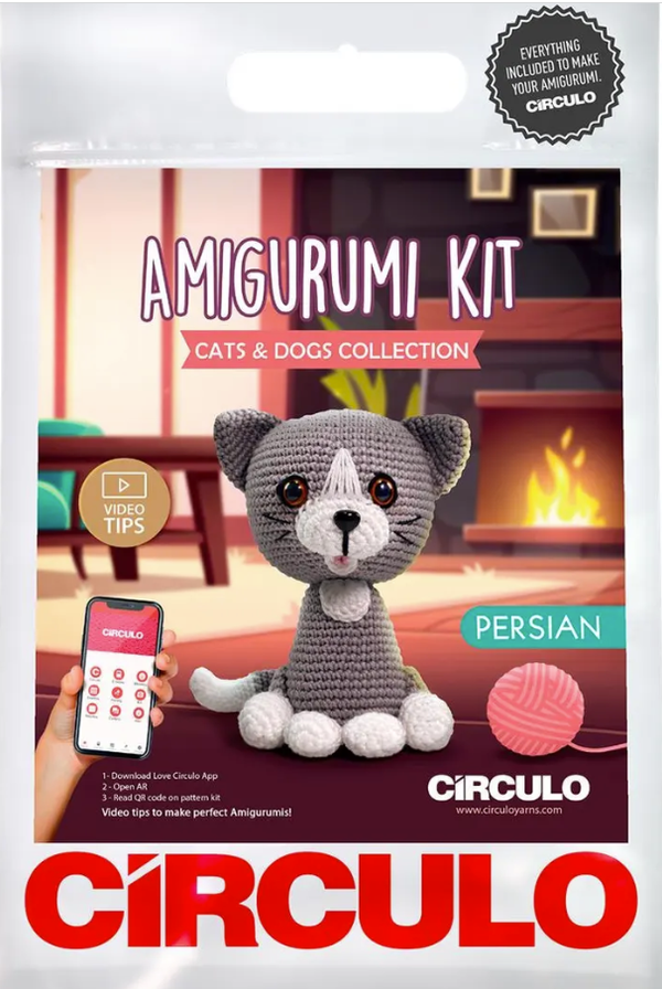 Gorgeous Circulo Persian Cat Crochet Kit, Amigurumi, great Gift idea